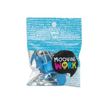 Aprietapapeles Mooving 25 mm x 6  Azul